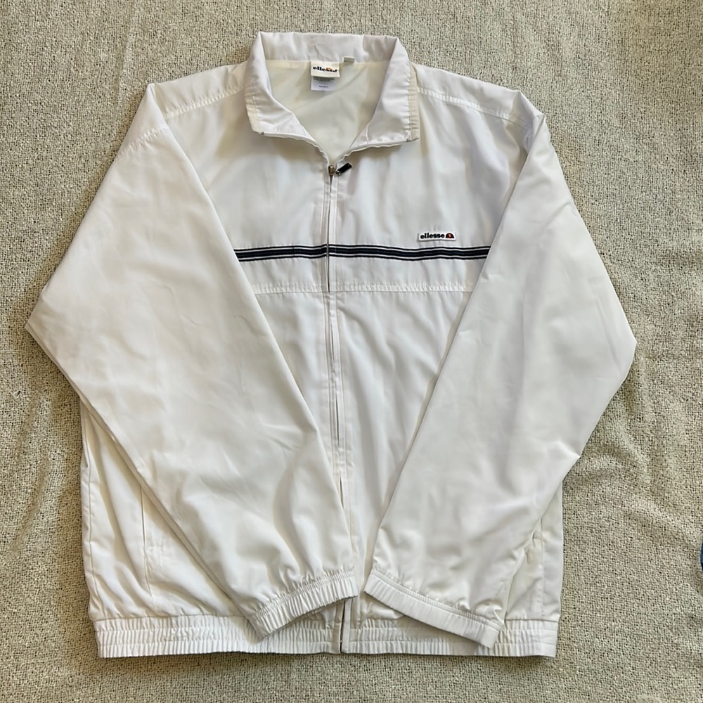 Mens Ellesse White Windbreaker EUC
